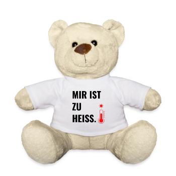 Mir ist zu heiß. - Teddy - Weiß - Vorne