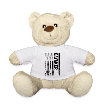 Kayak Kayakiste du drapeau américain - Nounours - blanc - Devant
