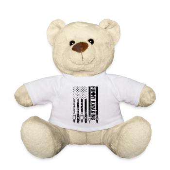 Kayak Kayakiste du drapeau américain - Nounours - blanc - Devant
