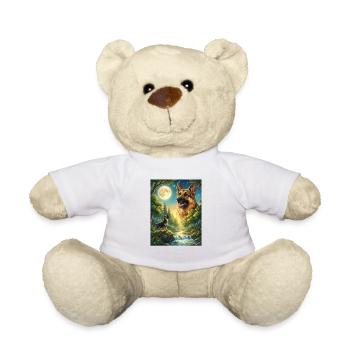 Howling to the Moon Dog German Shepherd - Teddy Bear - white - Front