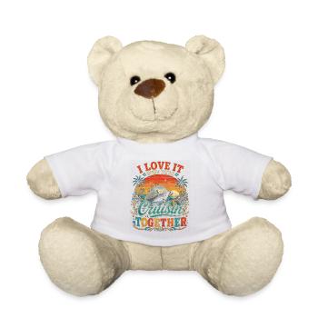 Ich liebe es, wenn wir zusammen kreuzen Retro Vintag - Teddy - Weiß - Vorne