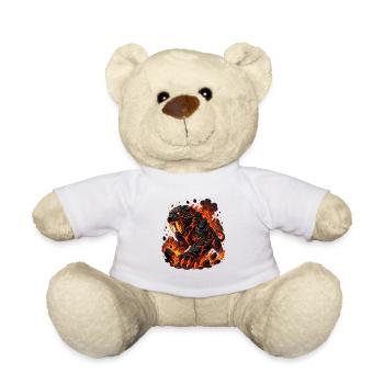 Säbelzahntiger Lava Krieger - Teddy - Weiß - Vorne