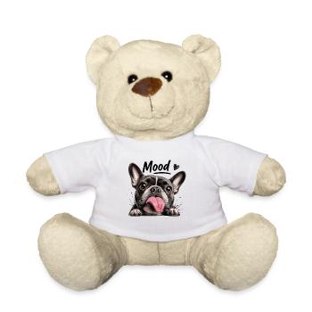  Mood Lustiger Französische Bulldogge Hund Mit - Teddy - Weiß - Vorne