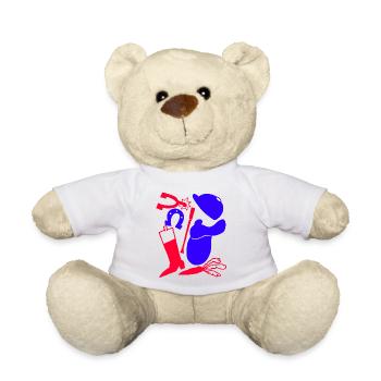 Riding accessories pattern - Teddy Bear - white - Front