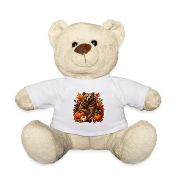 Ours d’automne avec la magie de la citrouille - Nounours - blanc - Devant