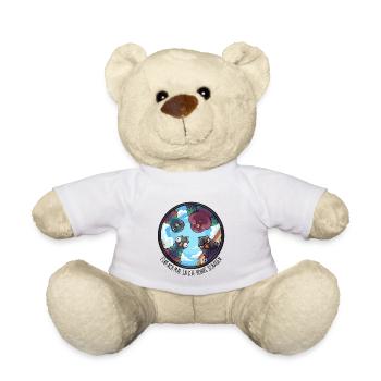 EINFACH MAL IN DIE RÖHRE SCHAUEN - bunte Tauben - Teddy - Weiß - Vorne