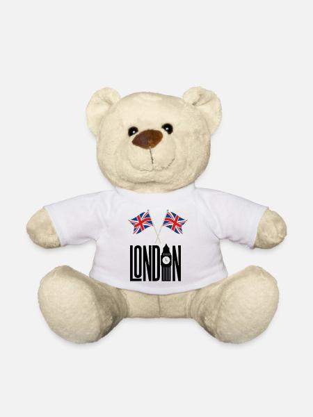 London - Teddy Bear - white