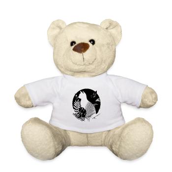 Cat portrait - Teddy Bear - white - Front