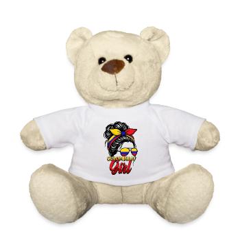 Fille Drapeau colombien Colombie - Nounours - blanc - Devant