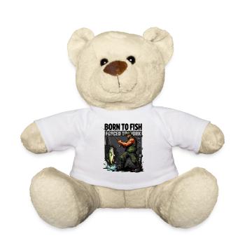 Geboren zum Angeln - Teddy - Weiß - Vorne