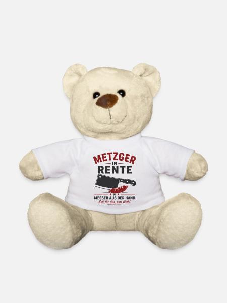 Metzger in Rente – Hackebeil & Wurst – Geschenk - Teddy - Weiß
