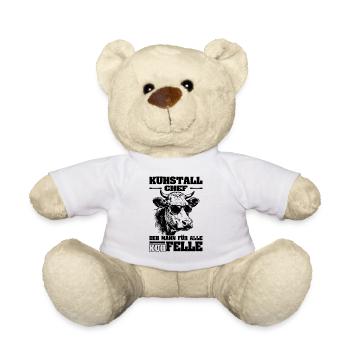 Kuhstall Chef | Führungskraft Landwirt | Bauer - Teddy - Weiß - Vorne