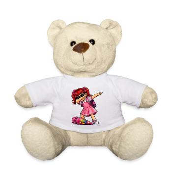 Dabbing ABC-Schützin rote Haare (Ginger) - Teddy - Weiß - Vorne