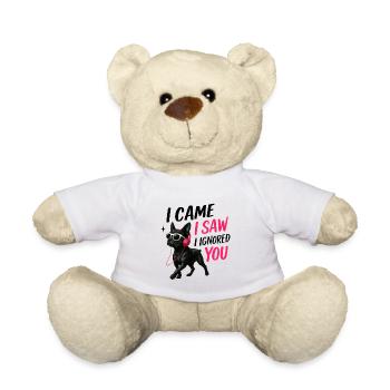 I Came I Saw I Ignored You Funny Dog Merch No 2 - Teddy Bear - white - Front