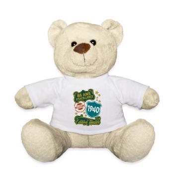86 Ans Millésime 1940 Edition Limitée Anniversaire - Nounours - blanc - Devant