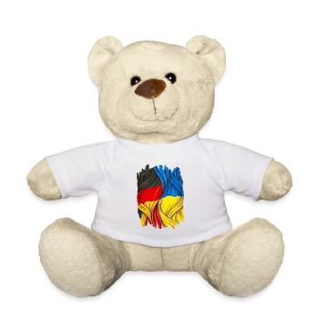 Stolz auf die Deutschland und Ukraine Flagge - Teddy - Weiß - Vorne