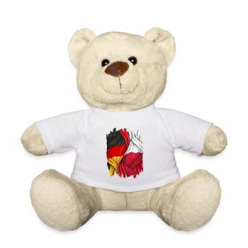 Stolz auf die Deutschland und Polen Flagge - Teddy - Weiß - Vorne