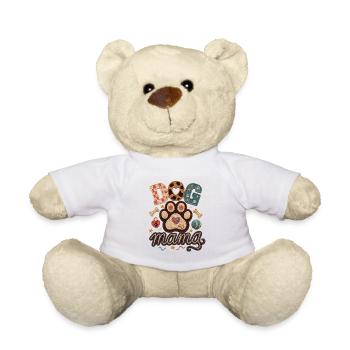 Dog Mom Dogs Mama Heart Dog Paw - Teddy Bear - white - Front