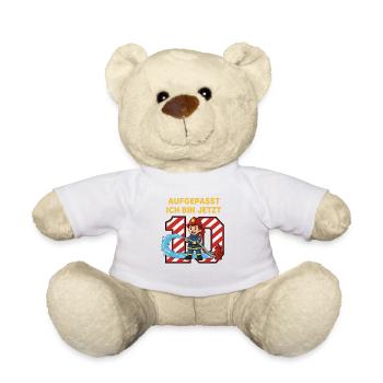 Aufgepasst Ich Bin Jetzt 10 Feuerwehr Geburtstag - Teddy - Weiß - Vorne