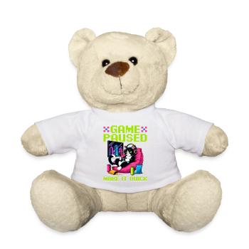 Gamer Gaming Cat Video Game - Teddy - Weiß - Vorne