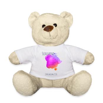 Schulkind Einschulung 2026 personalisierbar - Teddy - Weiß - Vorne