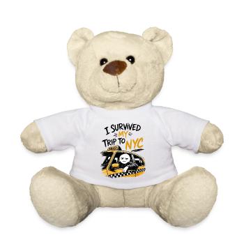 Taxi New York City Gelber Humor NYC Meme - Teddy - Weiß - Vorne
