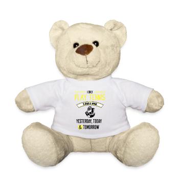 Lustiges Tennis-Zitat - Teddy - Weiß - Vorne