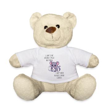 Ich kann nicht anfangen, weil ich vielleicht nicht fertig werde - Teddy - Weiß - Vorne