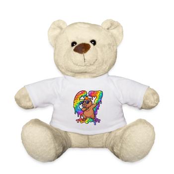 67 Dabbing Capybara Six Seven Meme Brainrot Kinder - Teddy - Weiß - Vorne