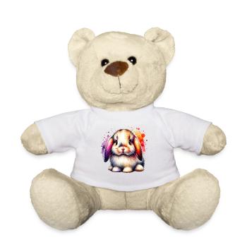 Zwergwidder Kaninchen Motiv - Teddy - Weiß - Vorne