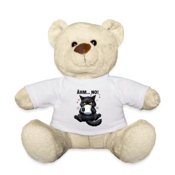 Morgenmuffel Katze mit Kaffee Ähm No - Teddy - Weiß - Vorne