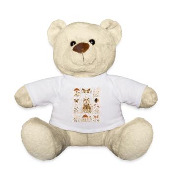 Cottagecore Waschbär Mond Pilz Schmetterling - Teddy - Weiß - Vorne
