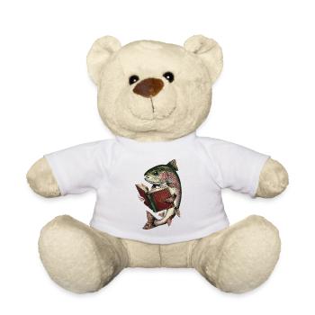 Bücherfisch Vintage Illustration - Teddy - Weiß - Vorne