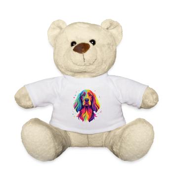 Watercolor Irish Setter - Red Setter Dog Mom Dad - Teddy Bear - white - Front