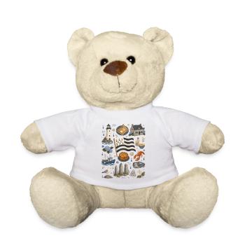 Brittany | Coast, Lighthouse & Seasickness - Teddy Bear - white - Front