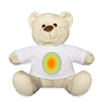 Spiral of orange in lavender - Teddy Bear - white - Front