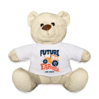 Futur fermier comme papa bébé tracteur - Nounours - blanc - Devant