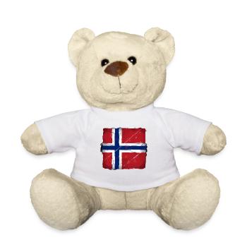 Norwegen Flagge Skandinavien Norwegen Fan - Teddy - Weiß - Vorne