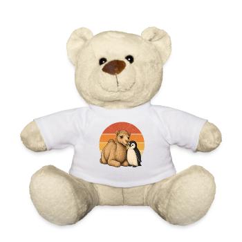 Camel and penguin - Teddy Bear - white - Front