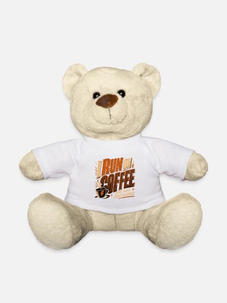 Kaffee und schlechte Ideen - Lustiges Kaffee Shirt - Teddy - Weiß