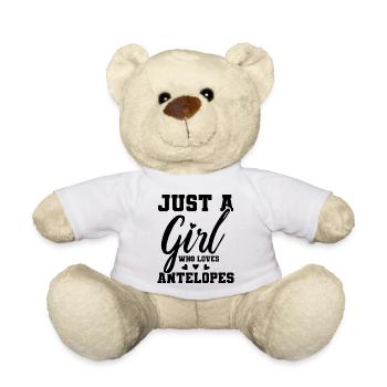 Just A Girl Who Loves Antelopes   - Teddy - Weiß - Vorne