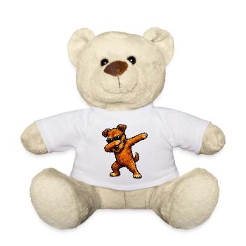 Dabbing Irish Terrier in Comic Style - Teddy Bear - white - Front