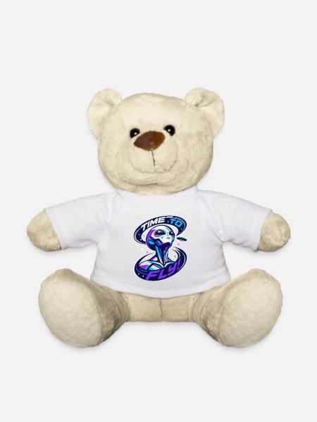 time to fly - Teddy Bear - white