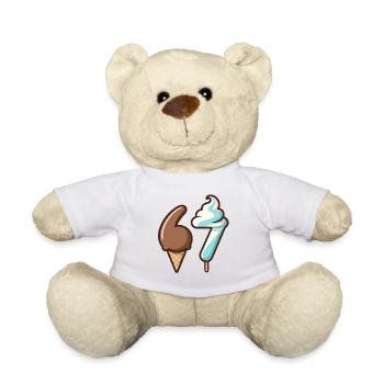 67 meme Dual Cream Duo - Teddy Bear - white - Front