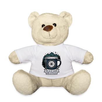 Fueled by Gravel and Espresso Coffee Mug - Teddy Bear - white - Front