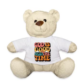 God Is Good All The Time Retro - Teddy - Weiß - Vorne