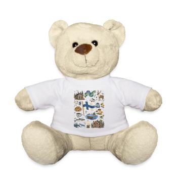 Finland | Lakes, sauna & northern lights - Teddy Bear - white - Front