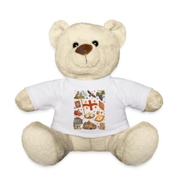 Georgia | Caucasus, Enjoyment & Home - Teddy Bear - white - Front