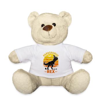Papasaurus Rex Dinosaure Fête Des Pères - Nounours - blanc - Devant