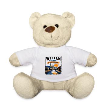 The Vintage Cityscape Of Witten Germany D3370 - Teddy Bear - white - Front